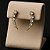 Brinco ear cuff com zircônias folheado em ouro 18k - Imagem 1