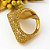 Anel retangular aramado folheado a ouro 18k - Imagem 1