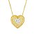 Colar coração com pedra de zircônia folheado a ouro 18k - Imagem 1