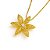 Colar flor com zircônia folheado a ouro 18k - Imagem 2