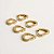 Trio de Brincos de Argola em Formato de Coração Cravejado com Zircônias Folheado em Ouro 18k - Imagem 1