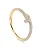Bracelete com Design prego com zircônias Folheado em ouro 18k - Imagem 1