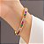 Bracelete cravejado com zircônias baguete folheado em ouro 18k - Imagem 2