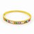 Bracelete cravejado com zircônias baguete folheado em ouro 18k - Imagem 1
