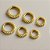 Trio de Argolinhas Repletas de Zircônias folheado em ouro 18k - Imagem 2