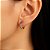 Argolinha Cravejada com Zircônias Coloridas Folheadas a Ouro 18k - Imagem 1