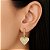 Argola com Pingente de Coração Cravejada com Zircônias Folheada a Ouro 18k - Imagem 1