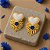 Brinco Design Coração Zircônia Azul Folhado a Ouro 18k - Imagem 1
