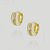 Argolinha Justa com Zircônias Folheado a Ouro 18k - Imagem 2