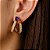 Meia Argola Cravejada com Zircônias Folheado a Ouro 18k - Imagem 3