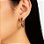 Argola Design Coração com Zircônias Coloridas Folheada a Ouro 18k - Imagem 1