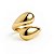 Anel Regulável Gotas Banhado a Ouro 18K - Imagem 1