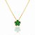 Colar Flor Esmeralda Banhado a Ouro 18K - Imagem 1