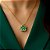 Colar Flor Esmeralda Banhado a Ouro 18K - Imagem 1