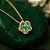 Colar Flor Esmeralda Banhado a Ouro 18K - Imagem 2