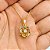 Colar Flor com Pedras Coloridas Banhado a Ouro 18k - Imagem 1