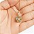 Colar Flor com Pedras Coloridas Banhado a Ouro 18k - Imagem 2