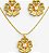 Conjunto Colar e Brincos Flor Dourada com Cristal Banhado em Ouro 18k - Imagem 1
