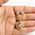 Conjunto Coração Luxo com Zircônias Coloridas Banhado em Ouro 18k - Imagem 1