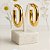 Brinco Argola Oval Grossa Banhado a Ouro 18k - Imagem 1