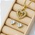Conjunto Coração com Laço Banhado a Ouro 18k - Imagem 2
