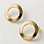 Brinco Circular Minimalista Banhado em Ouro 18k - Imagem 1