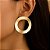Brinco Circular Minimalista Banhado em Ouro 18k - Imagem 2