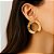 Brinco Circular Minimalista Banhado em Ouro 18k - Imagem 3