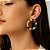 Brinco Circular Minimalista Banhado em Ouro 18k - Imagem 4