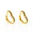 Brinco Coração com Zircônias Coloridas Banhado em Ouro 18k - Imagem 1