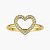 Anel Coração Vazado com Zircônias Banhado em Ouro 18k - Imagem 2