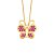 Colar Borboleta Garden em Ouro 18k com Zircônias Rosa - Imagem 1