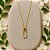 Colar com pingente presilha pequeno folheado a ouro 18k - Imagem 3