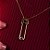 Colar com pingente de alfinete banhado em ouro 18k - Imagem 2