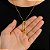 Colar com pingente de alfinete banhado em ouro 18k - Imagem 1