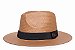 Chapéu Panamá Aba Média 7cm Palha Shantung Caramelo Faixa Preta - Coleção Clássica - Imagem 1