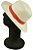 Chapéu Panamá Aba Média 7cm Palha Shantung Faixa Vermelha - Coleção Clássico - Imagem 2