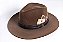 Chapéu Fedora Aba Grande Veludo Caramelo Edição Limitada - Custom Vintage - Imagem 3