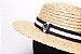 Chapéu Palheta Aba Média Palha de Trigo Dourada Faixa Preto e Branco - Coleção Stripes I - Imagem 4