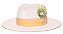 Chapéu Fedora Creme Aba Grande Floral Signature Custom - Imagem 1