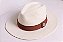 Chapéu Panamá Palha Rígida Creme Aba Média 7cm Faixa Marrom - Coleção Elástica - Imagem 3