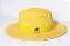 Chapéu Fedora Aba Grande Palha Sintética Amarelo Faixa Amarela - Coleção Elástica - Imagem 2