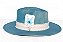 Chapéu Fedora Lona Aba Grande Azul Signature Custom 31 - Imagem 2