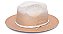 Chapéu Fedora Palha Lona Aba Média  Creme Signature Custom Goldcotton - Imagem 1