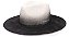 Chapéu Fedora Veludo Aba Grande Degrade Preto Branco Premium Custom 19 - Imagem 1