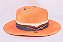 Chapéu Fedora Palha Lona Aba Grande Laranja Signature Custom 56 - Imagem 2