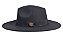 Chapéu Fedora Preto Aba Reta 8cm Faixa Preta Laço - Imagem 2