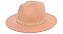 Chapéu Fedora Bege Aba Média 7cm Faixa Crystal Mirror - Coleção Metalizada Exclusiva - Imagem 1