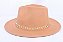 Chapéu Fedora Bege Aba Média 7cm Faixa Crystal Mirror - Coleção Metalizada Exclusiva - Imagem 2