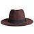 Chapéu Fedora Marrom Café Aba Reta 8cm Feltro Faixa Clássica - Imagem 4